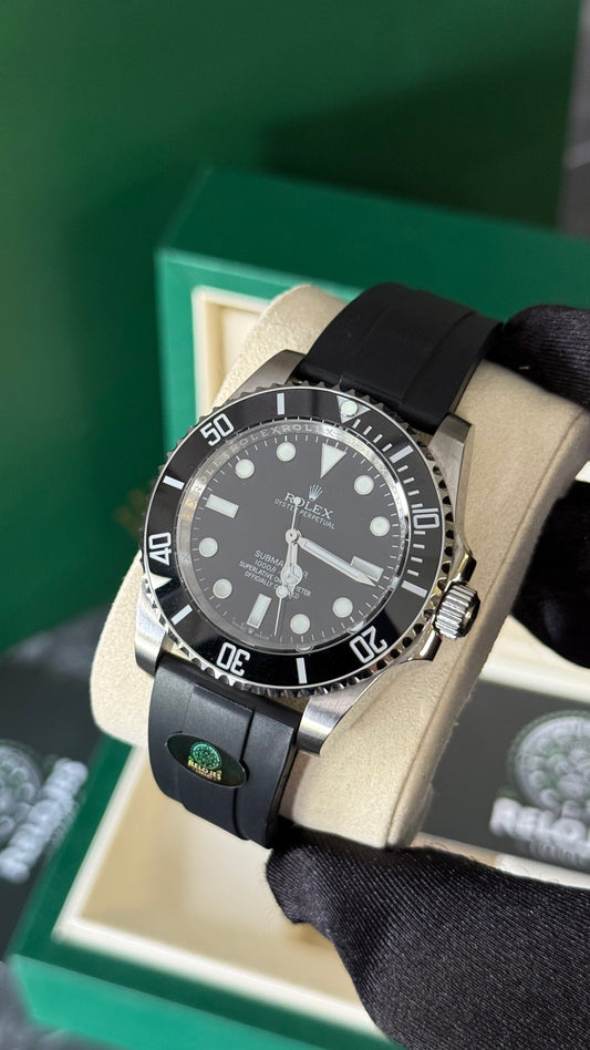 RLX SUBMARINER (PLATA/ NEGRO) GOMA