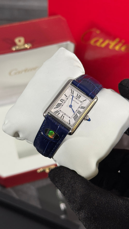 CRT TANK LOUIS (PLATA/BLANCO/AZUL) 26MM