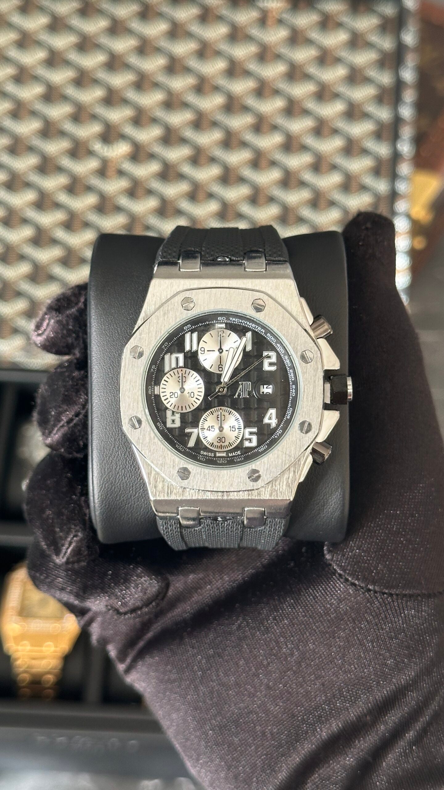 AP GOMA PLATA//NEGRO