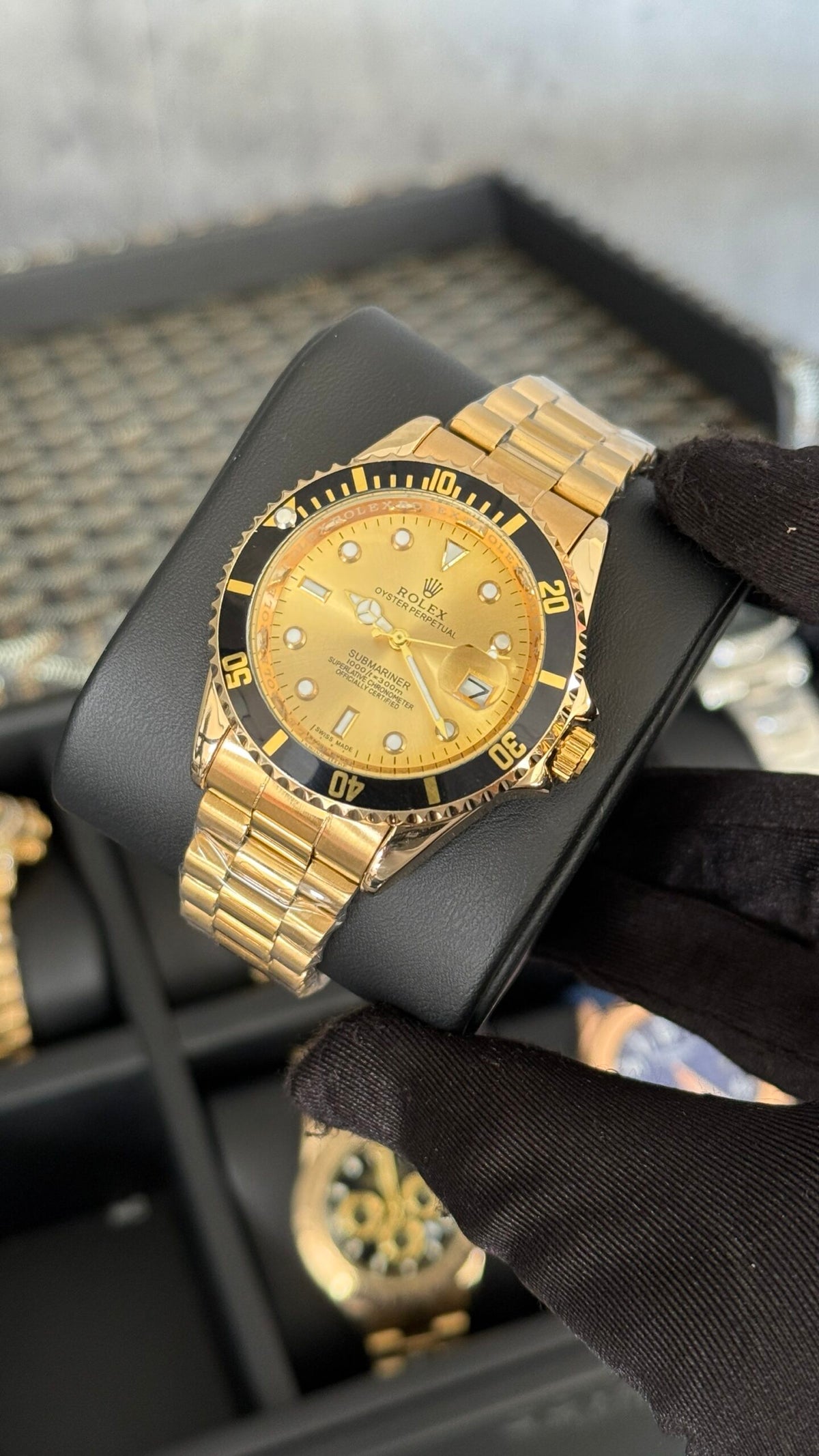 RLX OYST DORADO / NEGRO