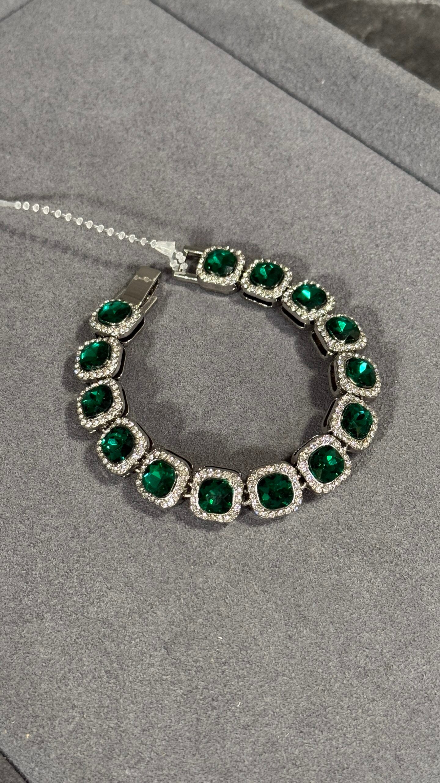 PULSERA PLATA / ESMERALDA