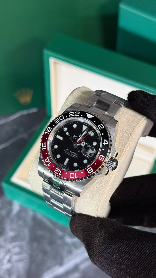 RLX GMT-MÁSTER ll COKE (ROJO/NEGRO/PLATA)