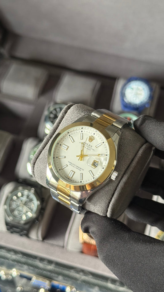 RLX DATEJST BICOLOR/ BLANCO R4