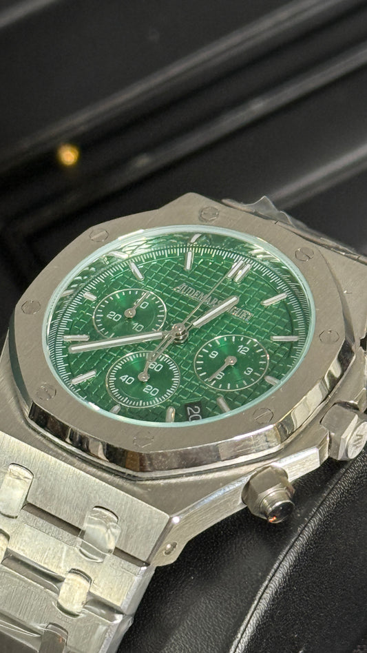 AP ROYAL OAK CRONÓGRAFO (PLATA/VERDE)