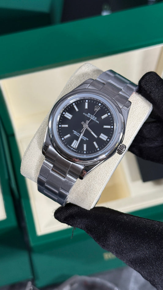 RLX OYSTER PERPETUAL (PLATA/NEGRO)