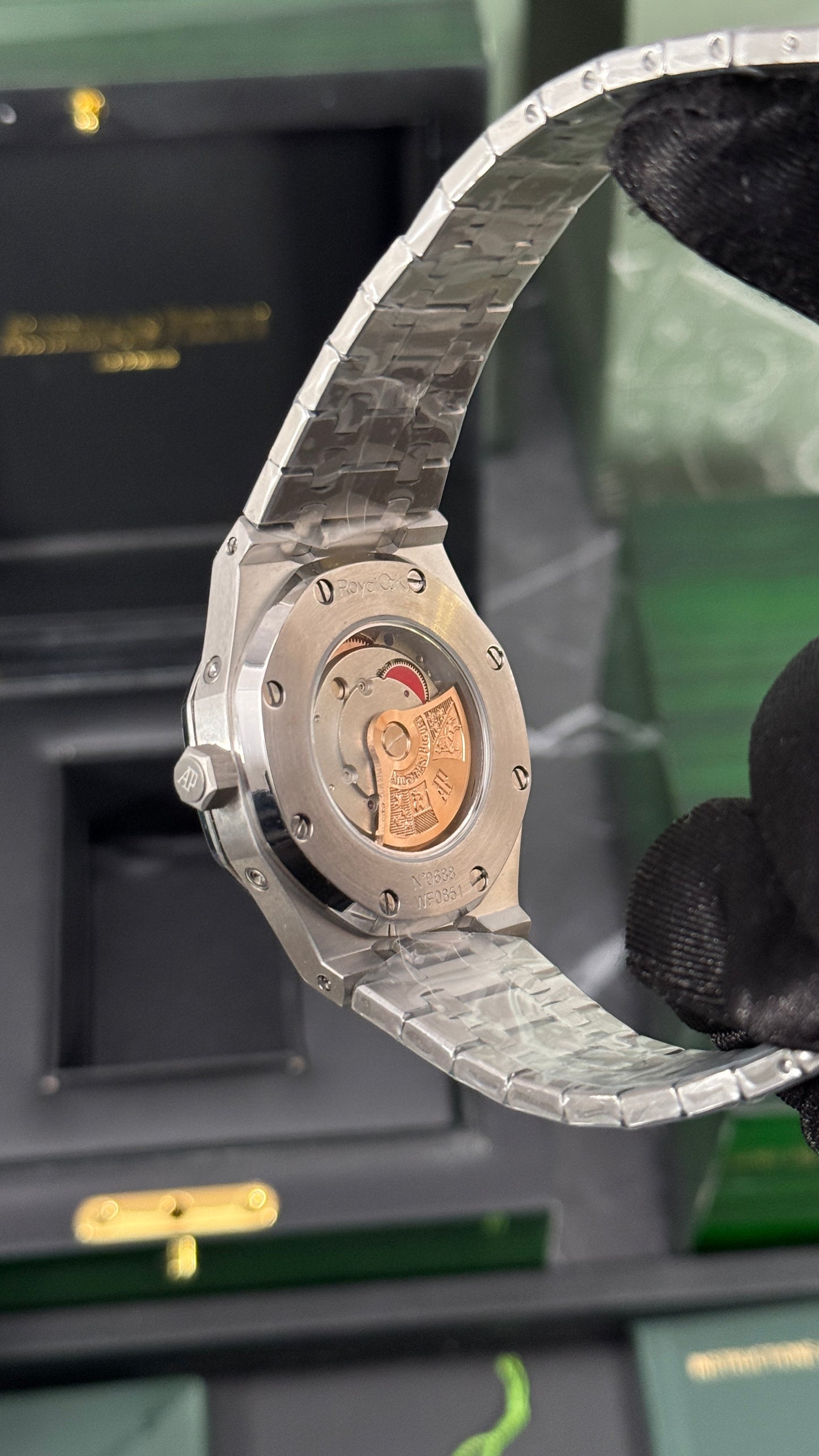 AP ROYAL OAK CALENDARIO (PLATA/AZUL)