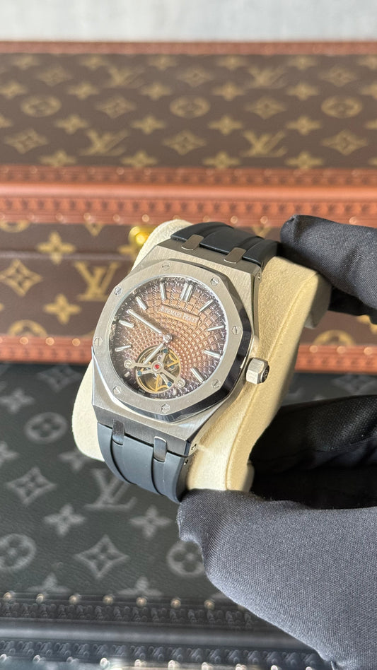 AP ROYAL OAK TURBILLON (PLATA/NEGRO/CHOCOLATE )
