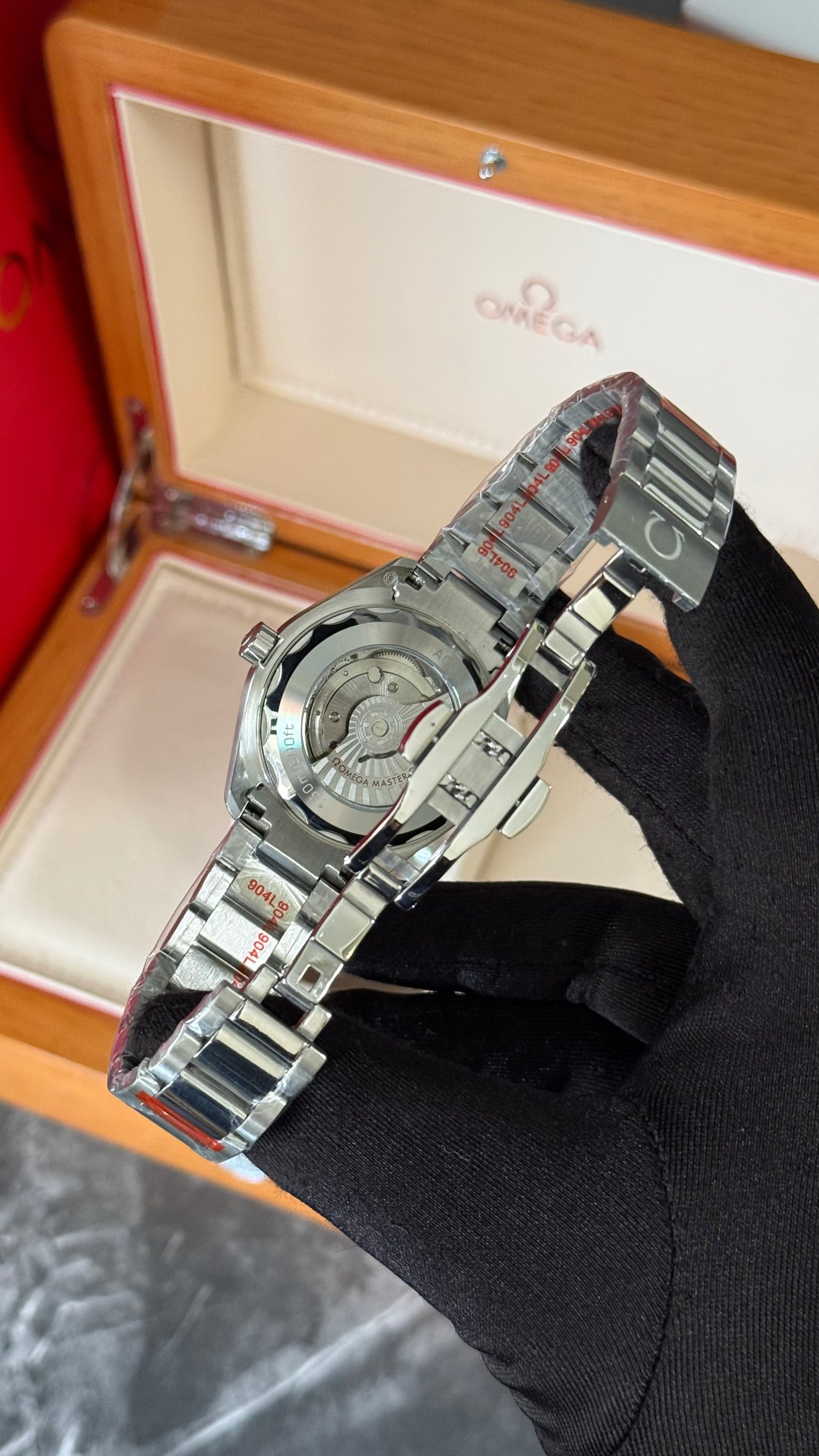 OMG AQUA TERRA (PLATA/NEGRO) 41mm