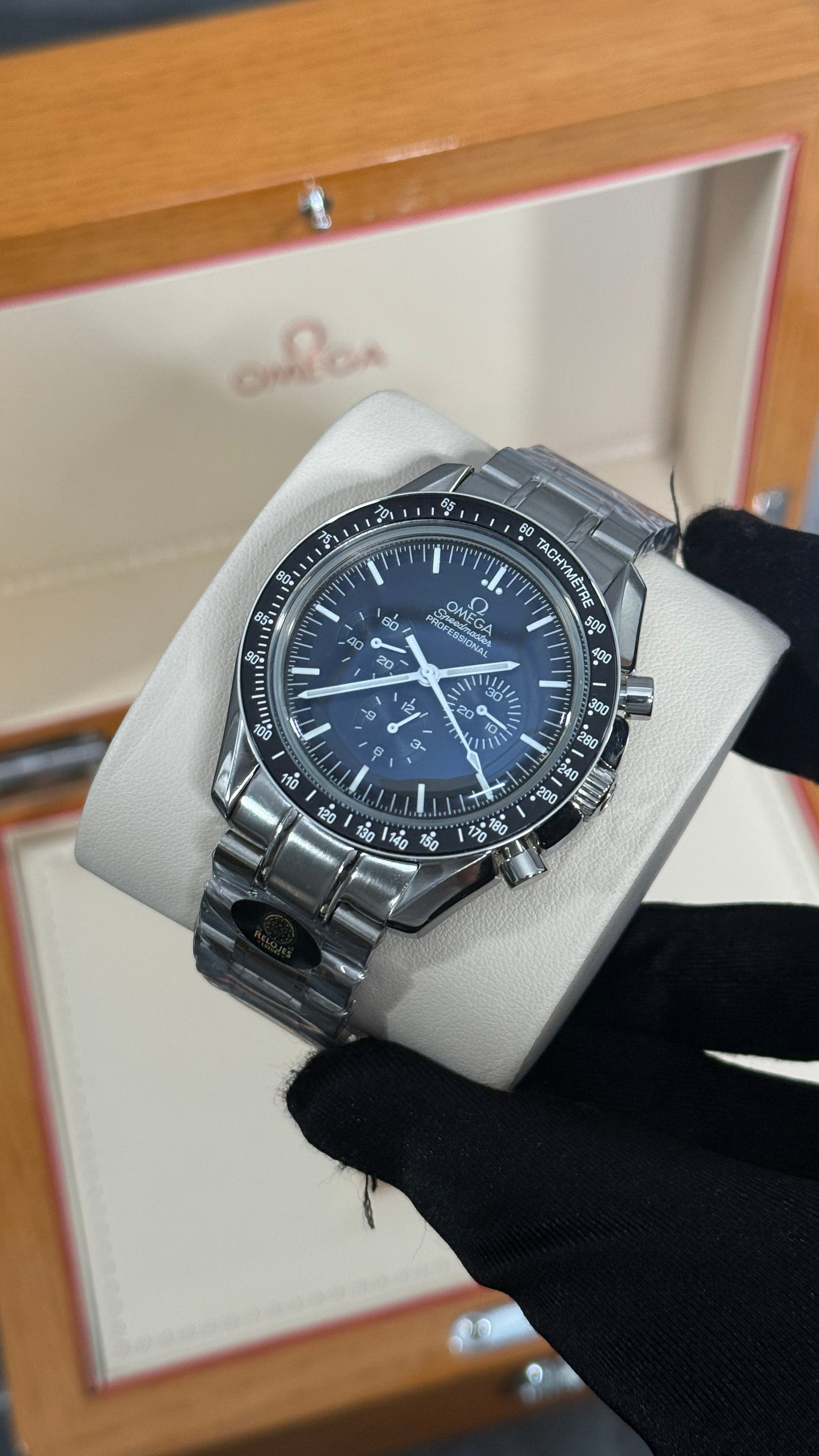 OMG SPEEDMASTER (PLATA/NEGRA) AUTOMÁTICO