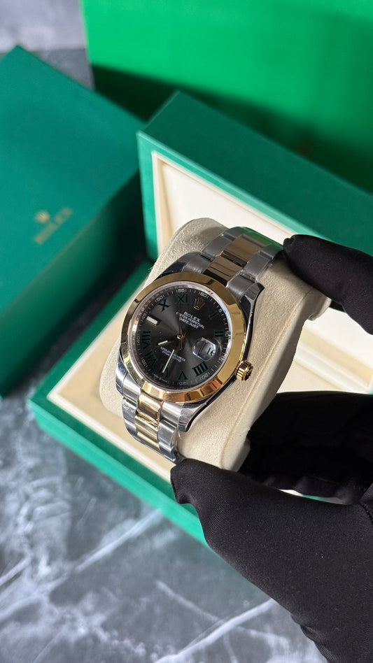 RLX DATEJUST WIMBLEDON (BICOLOR) LISO 41MM
