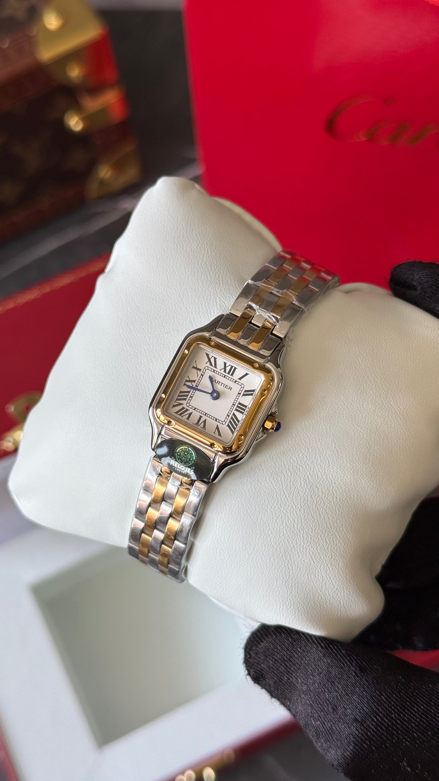 CRT PANTHÈRE BICOLOR (ORO ROSA / PLATA) 22MM
