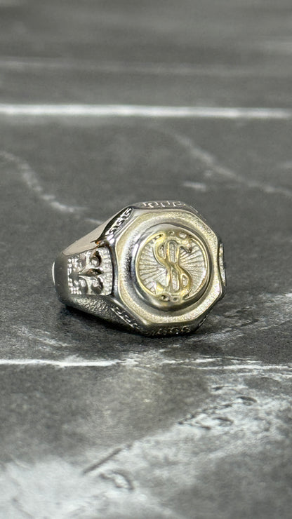 Anillo dólar plata