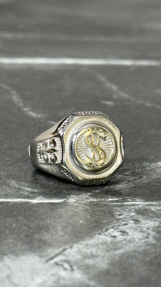 Anillo dólar plata