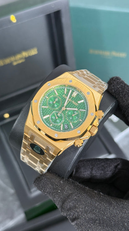 AP ROYAL OAK CRONÓGRAFO (ORO/VERDE)