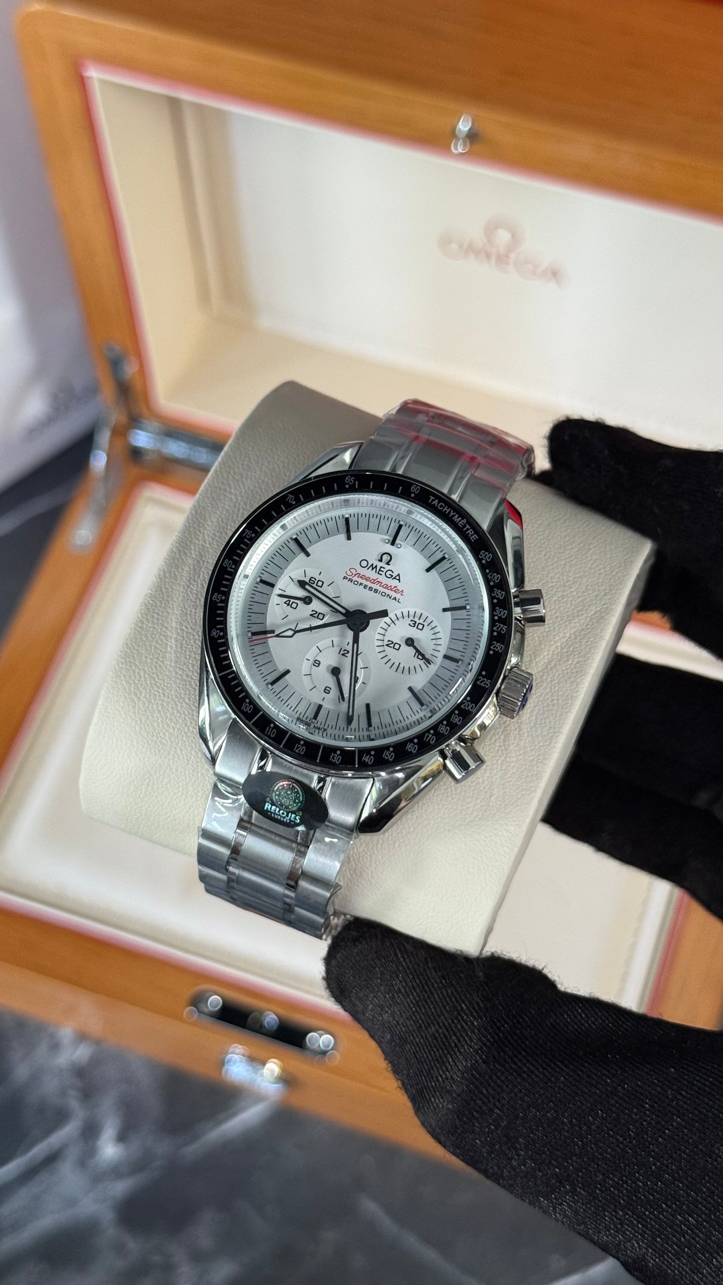 OMG SPEEDMASTER (PLATA/BLANCO/NEGRO) AUTOMÁTICO