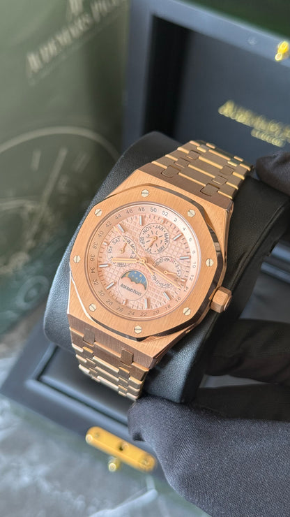 AP ROYAL OAK PERPETUAL CALENDAR (ORO ROSA )