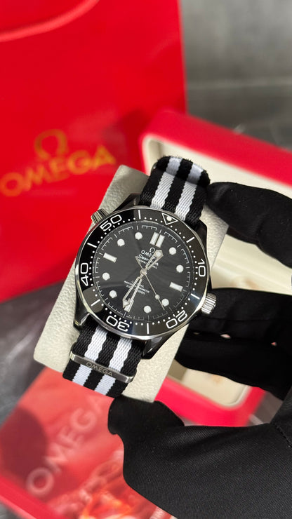 OMG SEAMASTER 007 NEGRO RALLAS