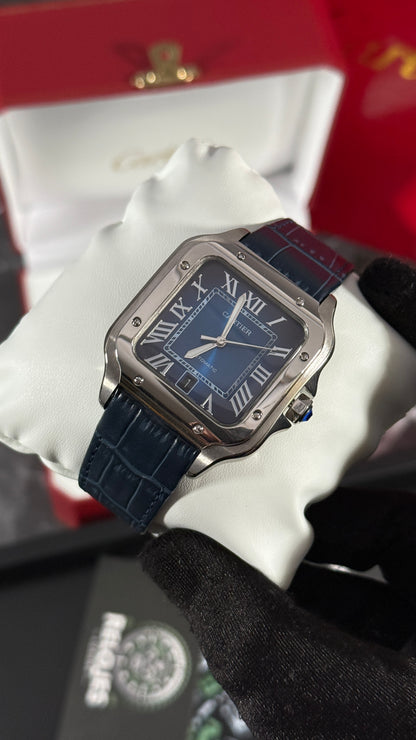CRT SANTOS (PLATA/AZUL) PIEL