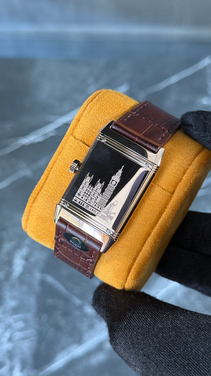 JGR -LEC TRIBUTE SMALL SECONDS LONDRES (MARRÓN/ NEGRO/ ORO ROSA)