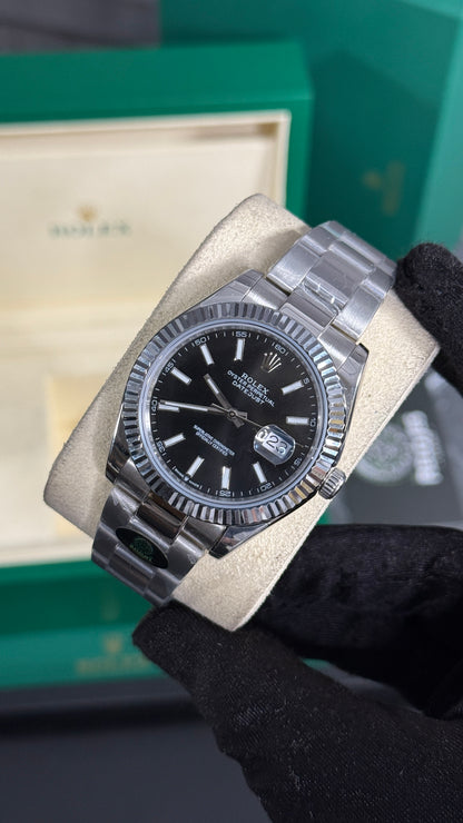 RLX DATEJUST (PLATA/NEGRO)