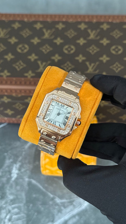 CRT DIAL ORO ROSA DIAMANTES / BLANCO 32mm