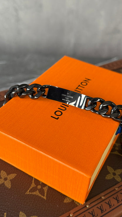 PULSERA LV ESTAMPADO NEGRO