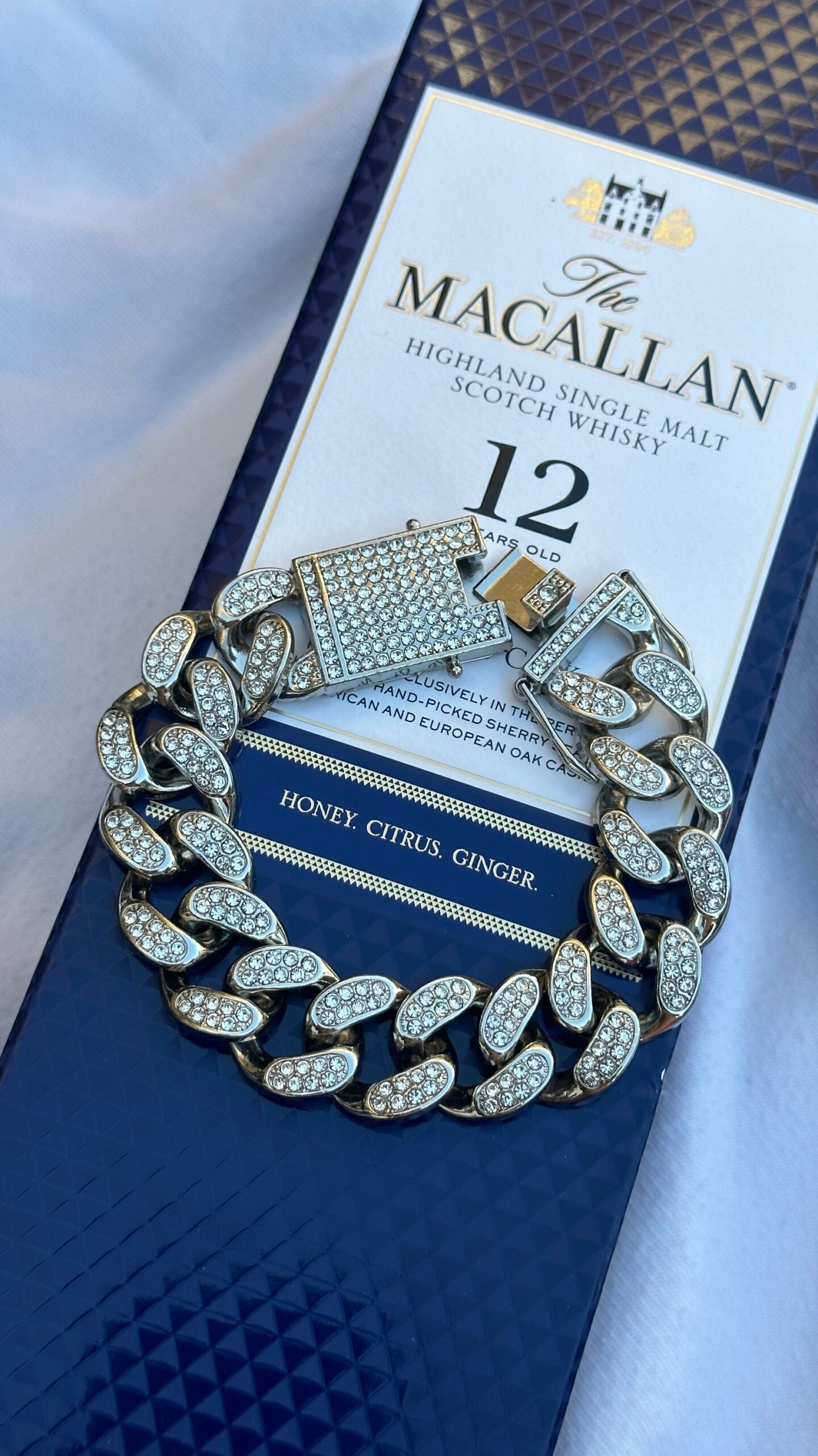 PULSERA DIAMANTES PLATA 20cm