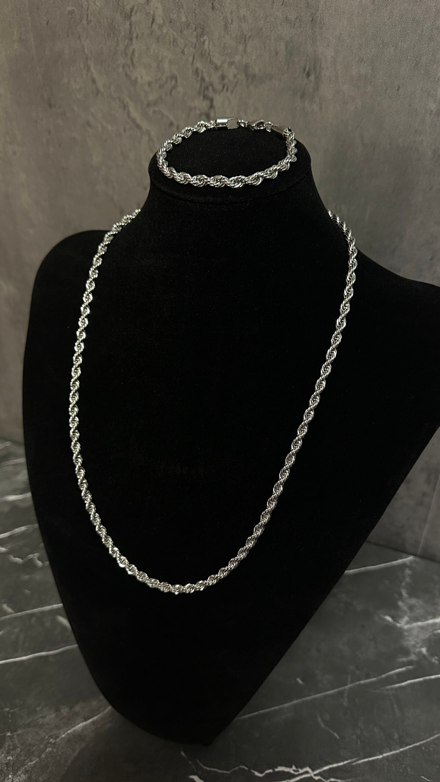 PACK PULSERA 20cm + CADENA 54CM PLATA