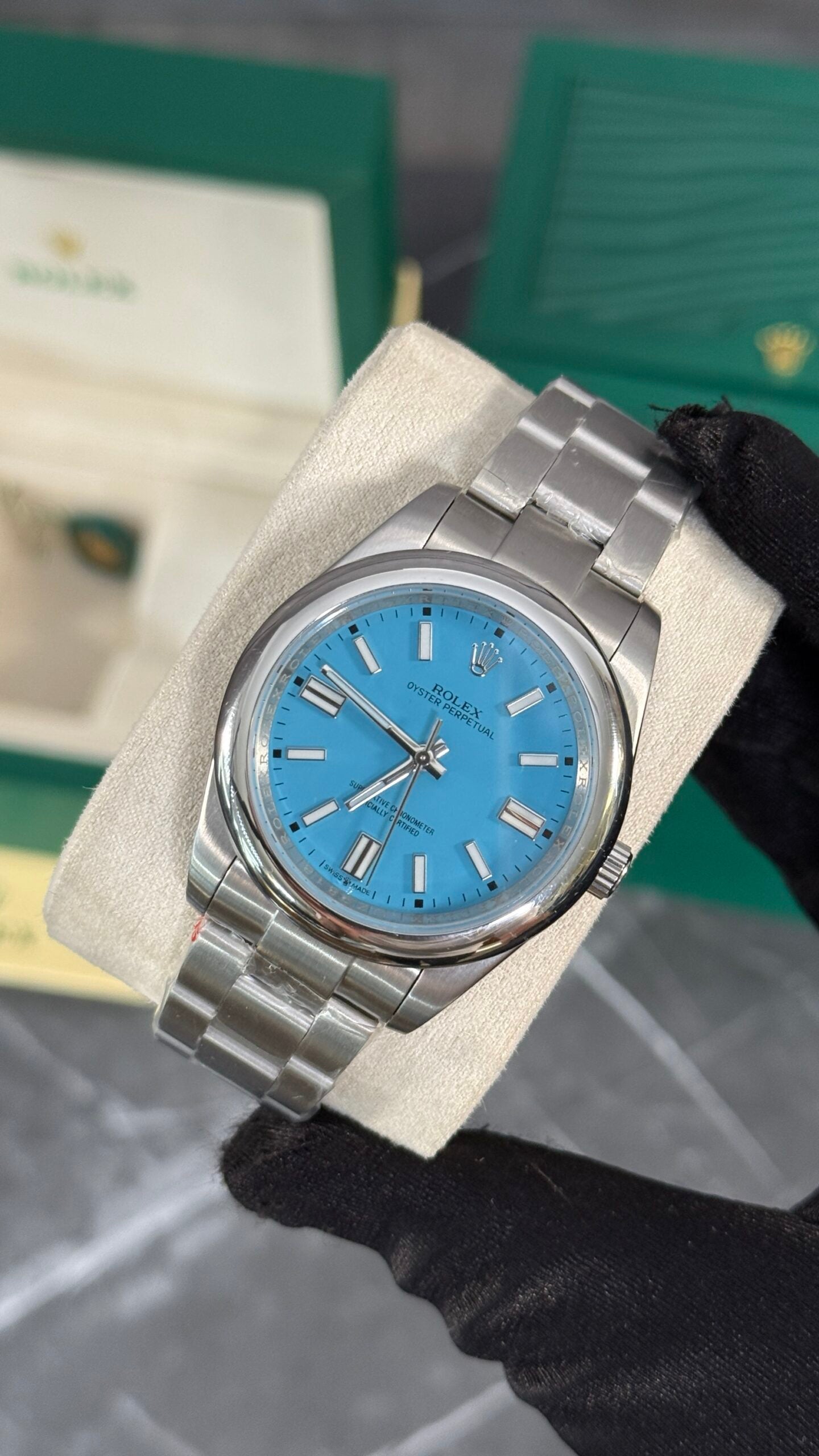 RLX OYSTER PERPETUAL (PLATA/TIFFANY)