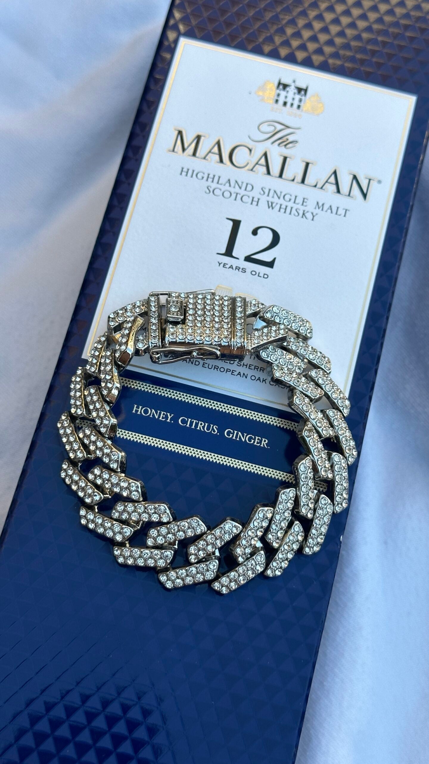 PULSERA DIAMANTES PLATA 20cm