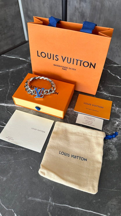 PULSERA LV LOGO AZUL