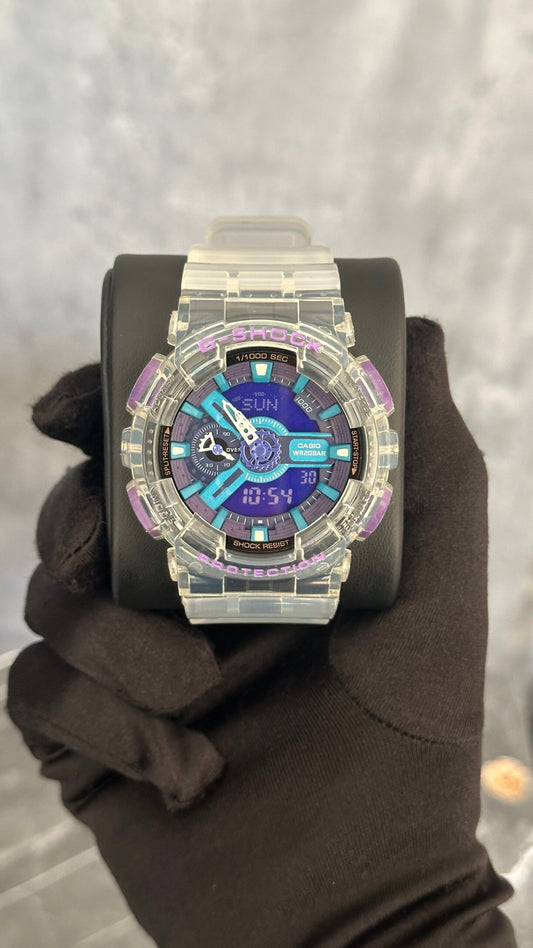 G-SHCK SEMITRANSPARENTE DIAL MORADO