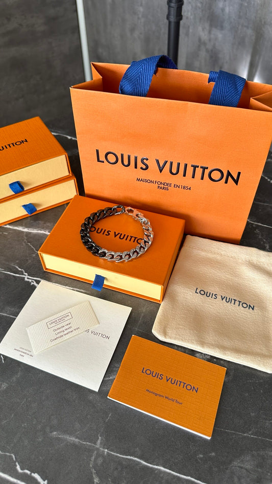 PULSERA PLATA/NEGRA LV