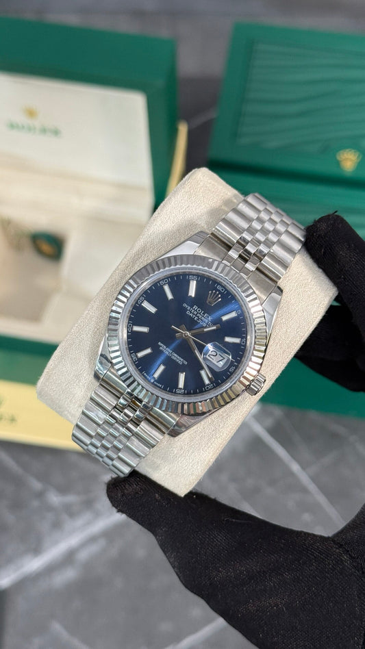RLX DATEJUST JUBILEE (PLATA/AZUL)