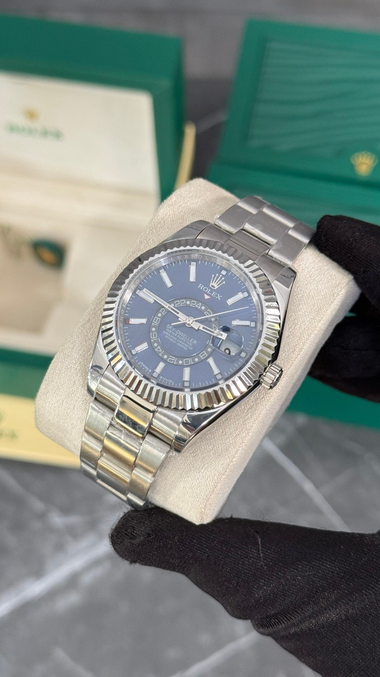 RLX SKY-DWELLER (PLATA/AZUL)