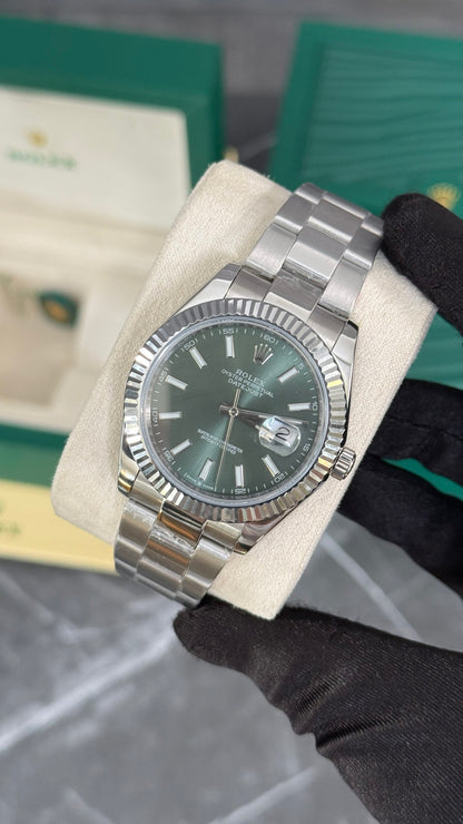 RLX DATEJUST (PLATA/VERDE)