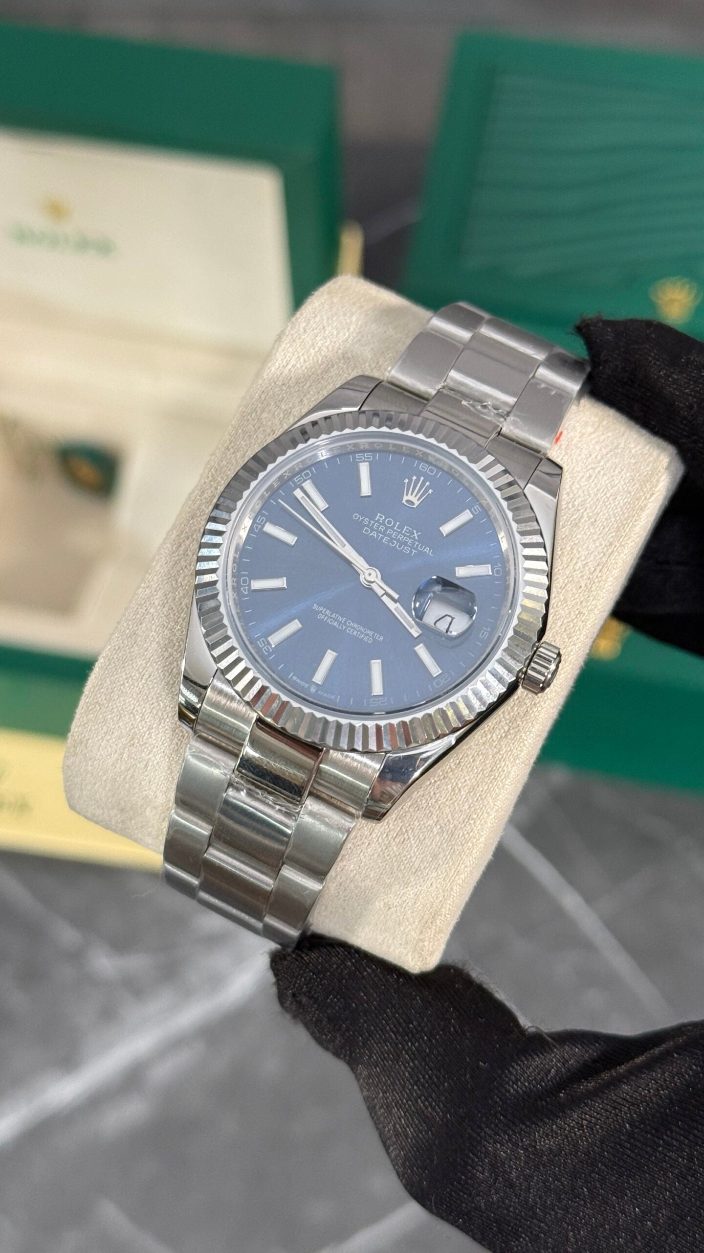 RLX DATEJUST (PLATA/AZUL)