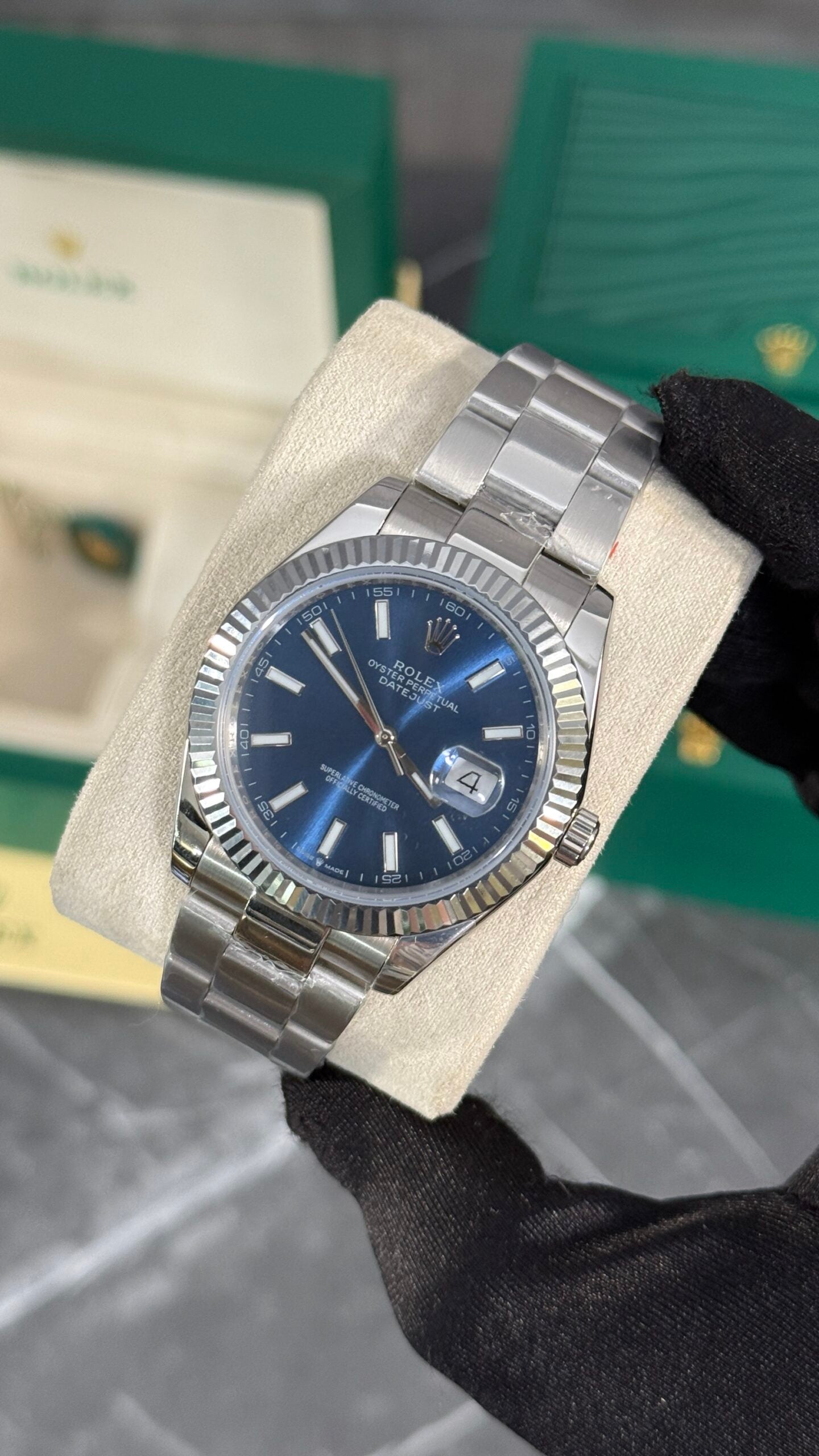 RLX DATEJUST (PLATA/AZUL)