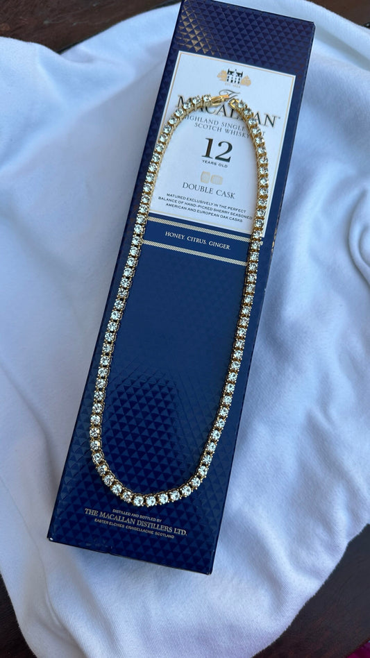 CADENA DIAMANTES ORO 50 CM