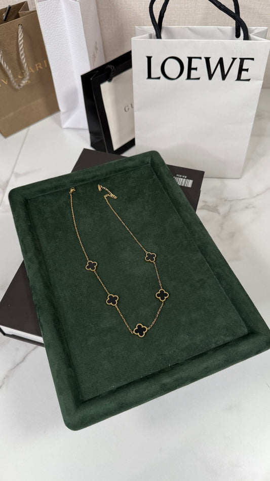 COLLAR CINCO TRÉBOL NEGRO