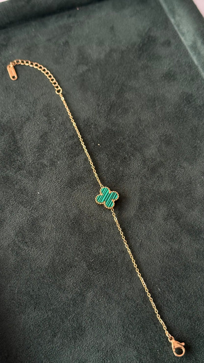 PULSERA ONE TRÉBOL VERDE