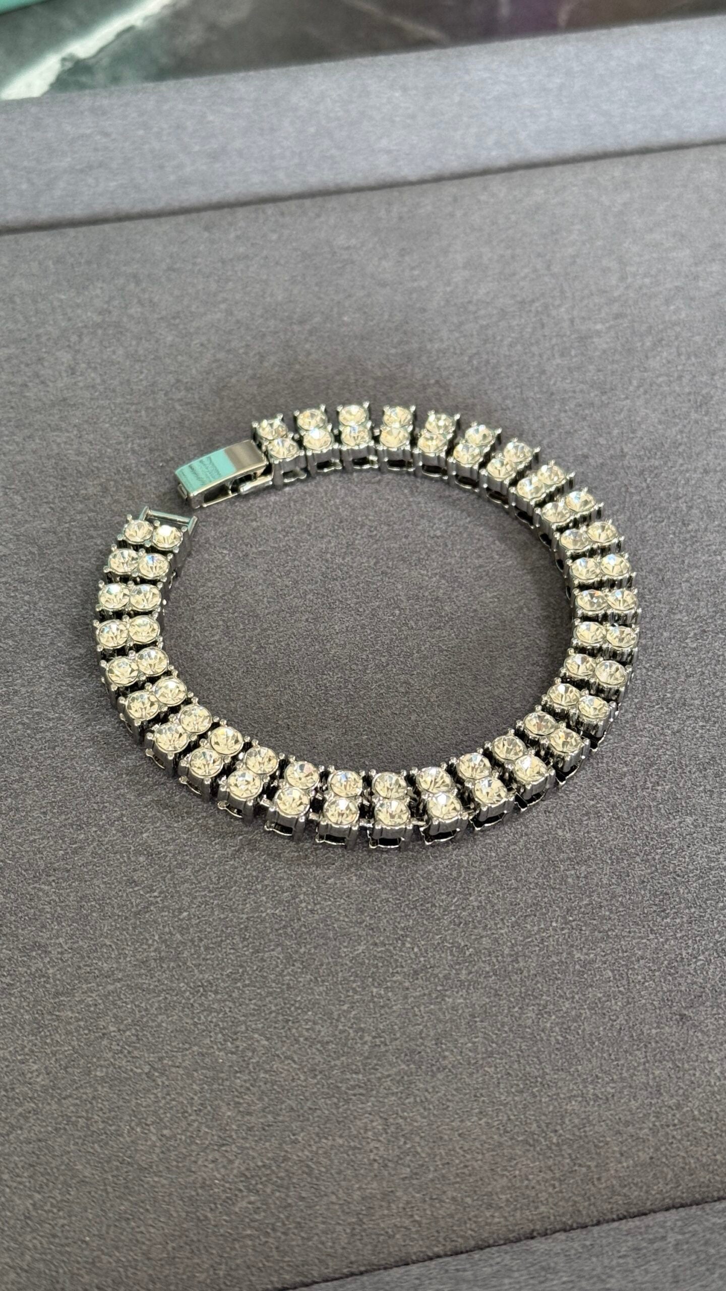 PULSERA DIAMANTES 2 PLATA