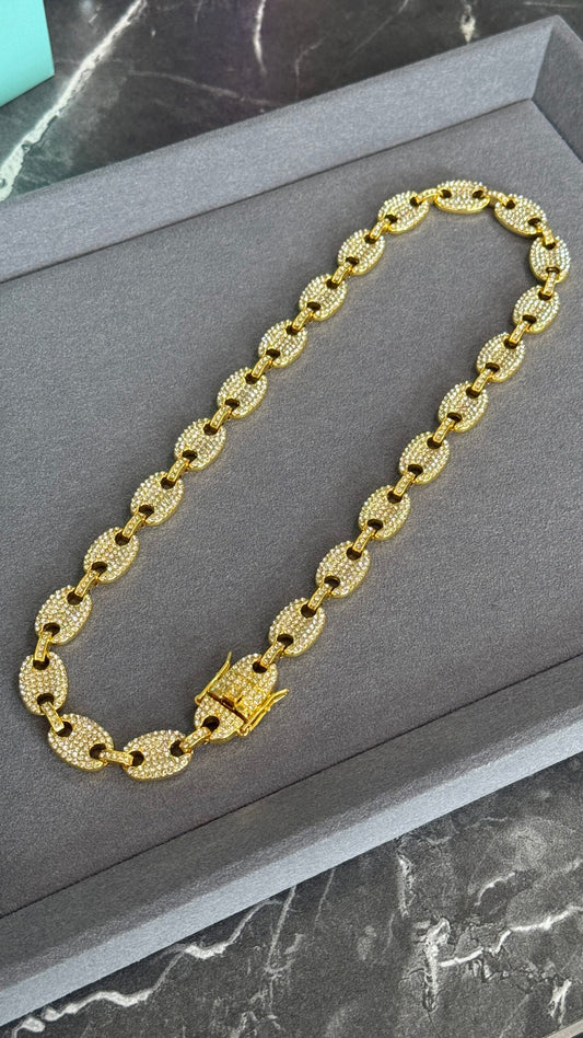 CADENA DIAMANTES ORO 50 CM