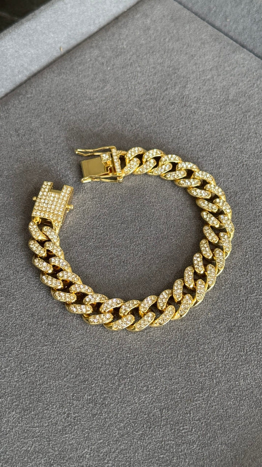 PULSERA DIAMANTE ORO 20CM