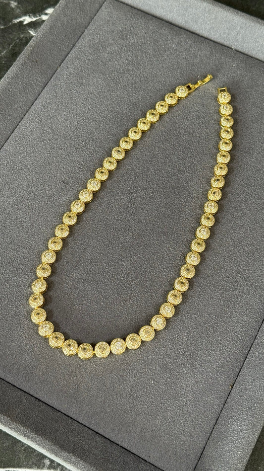 CADENA BRILLANTES ORO