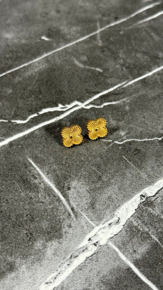 PENDIENTES TRÉBOL ORO