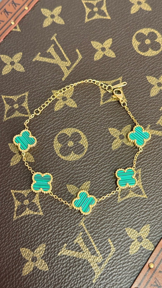 PULSERA TRÉBOL VERDE