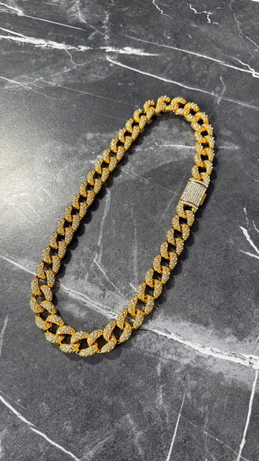 CADENA BRILLANTES ORO