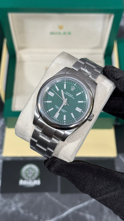 RLX OYSTER PERPETUAL (PLATA/VERDE)