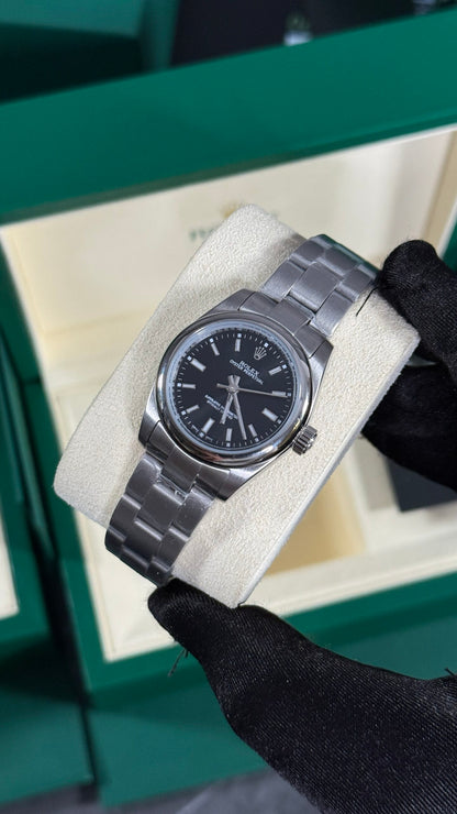 RLX OYSTER PERPETUAL (PLATA/NEGRO) 31 MM